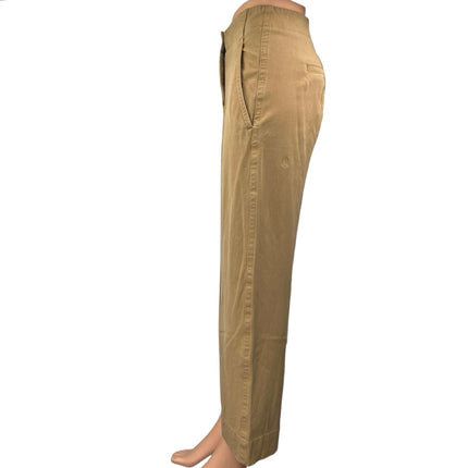Kit and Ace Womens Beige Tan High Waist Straight Wide Leg Trousers Dress Pants 2
