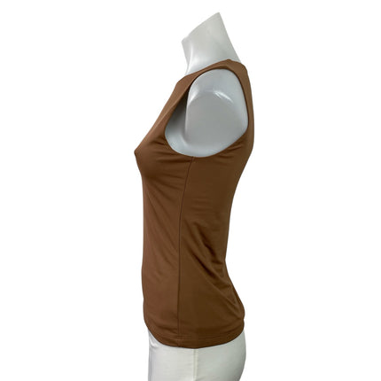 Tahari Modern Essentials Women's Brown Sleeveless Stretch Basic Tank Top Size XS