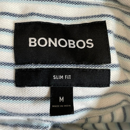 Bonobos Stretch Everyday Striped Collared Long Sleeve Button Down Shirt Top Sz M