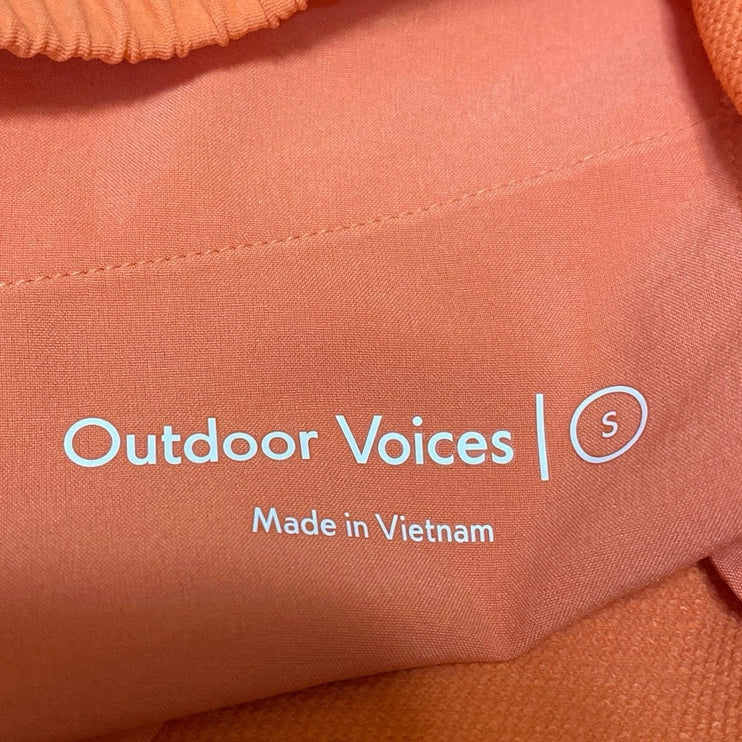 Outdoor Voices Women's Coral High Waisted Workout Athletic Running Shorts Size S