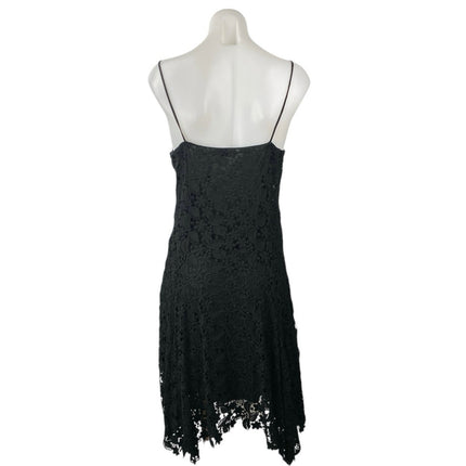 Polo Ralph Lauren Black Floral Lace Sleeveless Cami Camisole Midi A-Line Dress M