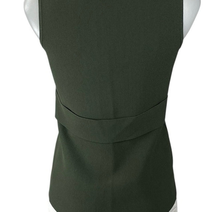 Witchery Women's Black Sleeveless V Neck Knit Career Tank Blouse Top Size XS