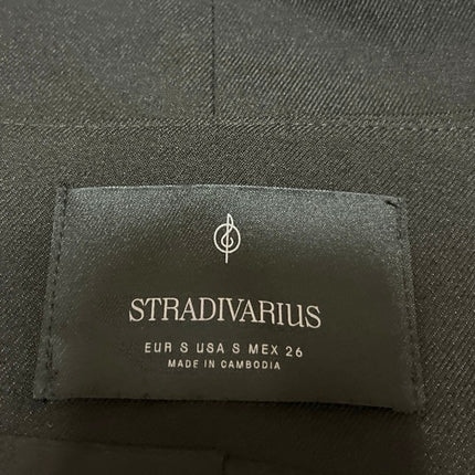 Stradivarius Women's Black Sleeveless V-neck Button Blazer Vest Tank Top Size S