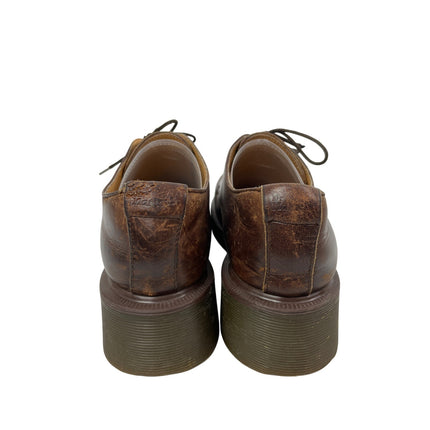 Dr. Martens 8461 Brown Distressed Leather Lace Up Chunky Platform Oxford Shoes 5