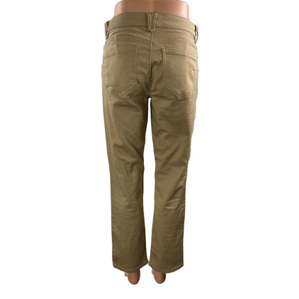 Democracy Absolution Women's Tan Khaki Straight High Rise Denim Jeans Size 4P