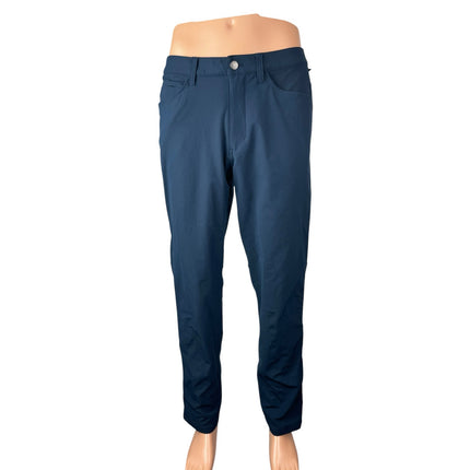 Lululemon ABC Men's Blue Slim Fit Straight Casual Chino Khaki Trousers Pants 32