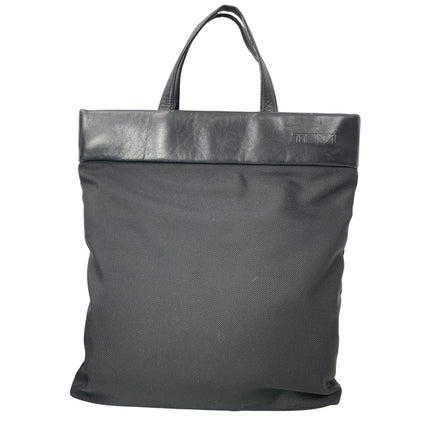 Tumi Women's Black Leather Nylon Travel Laptop Tote Shoulder Handbag Size OS