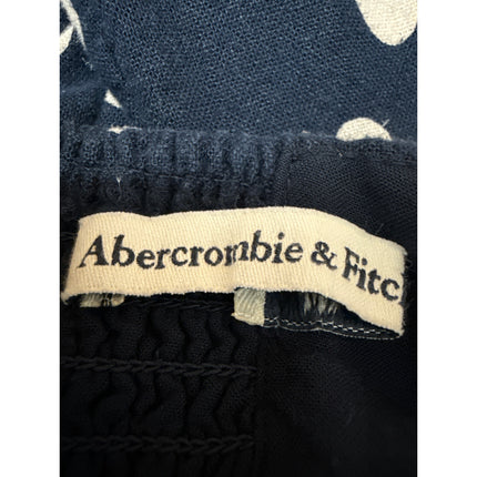Abercrombie & Fitch Blue White Polka Dots Sleeveless Ruffle Mini Tank Dress Sz M