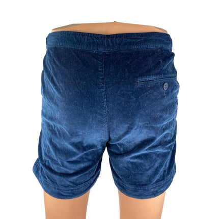 Orlebar Brown Men's Blue Corduroy Mid Rise Cuffed Hem Casual Chino Shorts Sz 30