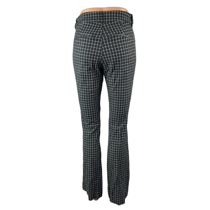 Old Navy Women's Black Window Pane High Rise Flare Bootcut Trousers Pants Size 2