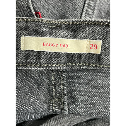 Levi's Ribcage Men's Black Washed Mid Rise Straight Leg Denim Jeans Size 29