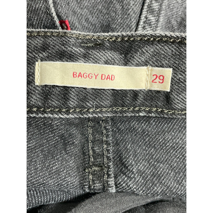 Levi's Ribcage Men's Black Washed Mid Rise Straight Leg Denim Jeans Size 29