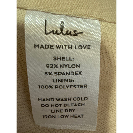 Lulus Beige Sleeveless Button Down Pocket Cami Camisole Tank Blouse Top Size M