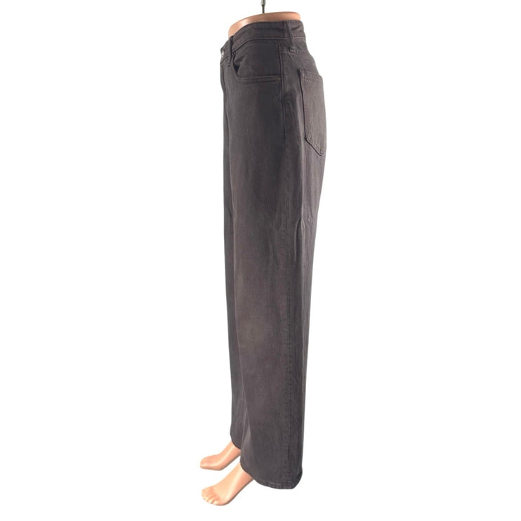 Abercrombie & Fitch The 90s Relaxed High Rise Brown Wide Leg Denim Jeans Size 28