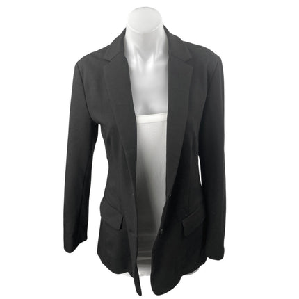 French Connection Women's Black Notch Collar Button Blazer Coat Jacket Size XXS`