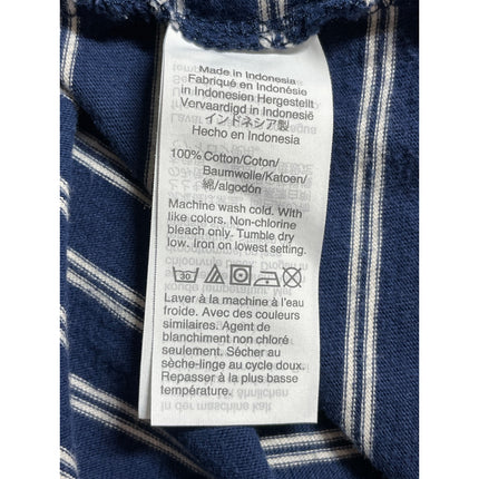 Madewell Women's Navy Blue Striped Short Sleeve Crewneck T Shirt Mini Dress S