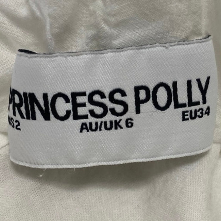 Princess Polly White Lace Sleeveless Crop Top High Rise Shorts 2 Piece Set 8