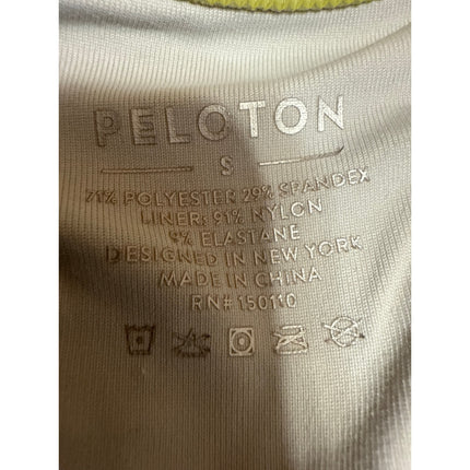 Peloton Womens Multicolor Spellout Logo Racerback Athletic Sports Bra Crop Top S