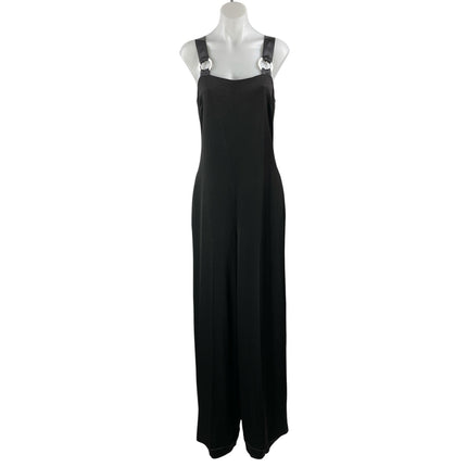 Elizabeth and James Women's Black Sleeveless Ring Wide Leg Jumpsuit Size 6
