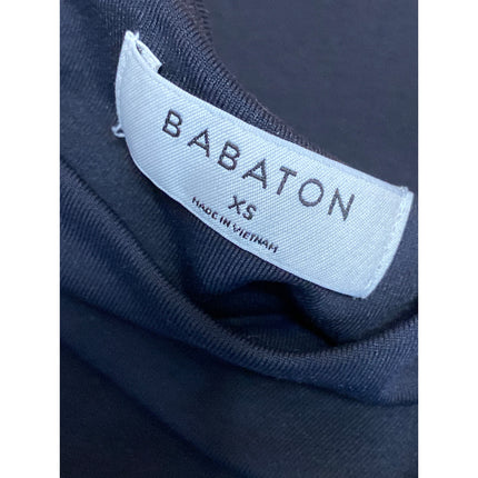 Aritzia Babaton Women's Black Crew Neck Sleeveless Slim Fit Crop Tank Top Sz XS