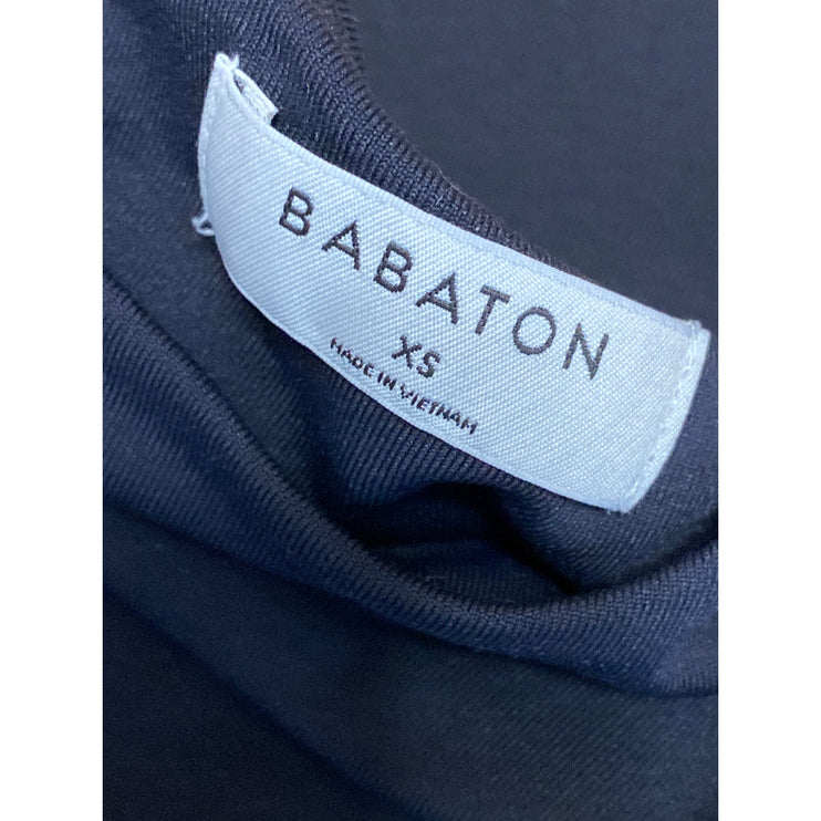 Aritzia Babaton Women's Black Crew Neck Sleeveless Slim Fit Crop Tank Top Sz XS