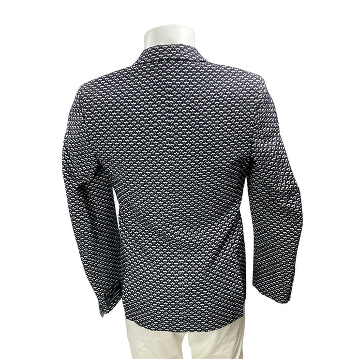 NEW Paisley & Gray Men's Black White Floral Geometric Slim Blazer Coat Jacket M
