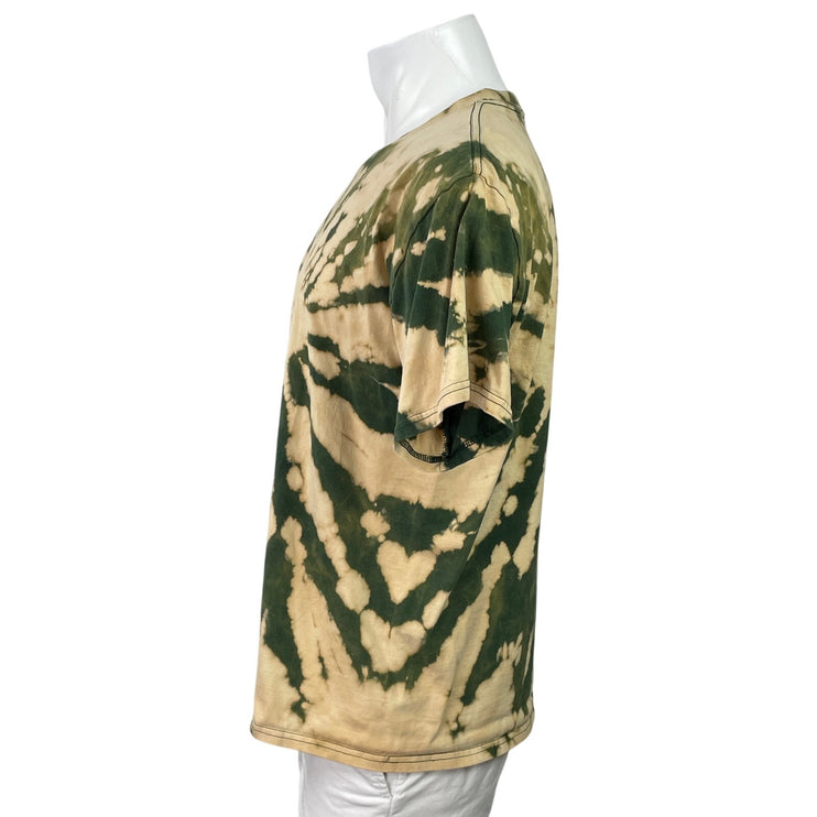 Vintage Hanes Beefy Men's Green Tie Dye Short Sleeve T Shirt Tee Top Size L