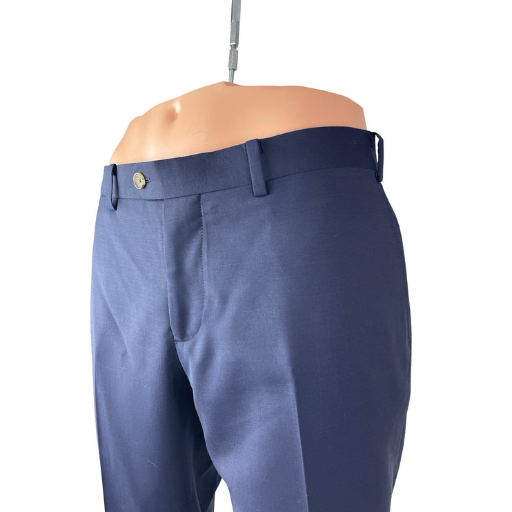 Indochino Mens Blue Classic Blazer Coat Straight Trousers Dress Pants Suit Set M