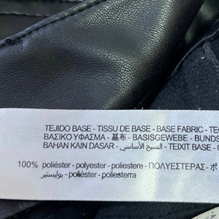 Zara Women's Black Faux Vegan Leather High Waist Straight Leg Trousers Pants 6