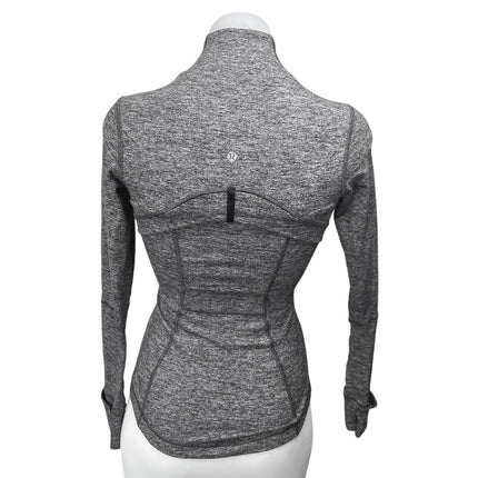 Lululemon Black Heather Swiftly Tech Long Sleeve Full Zip Athletic Jacket Top 2