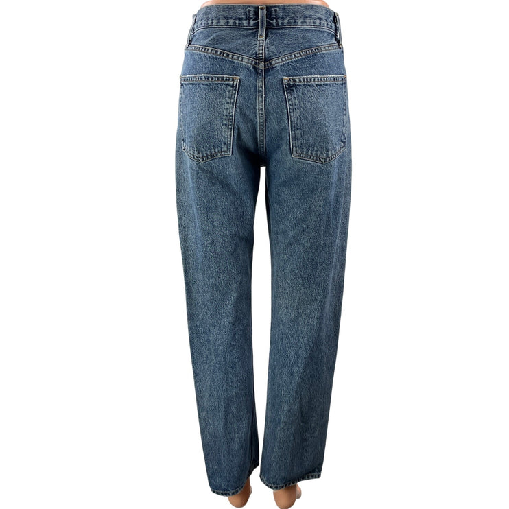 AGOLDE Women's High Rise Medium Wash Relaxed Straight Leg Denim Jeans Pants 24