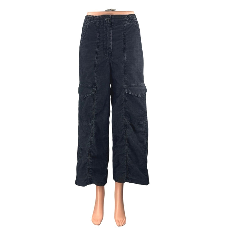 Topshop Women's Black High Rise Wide Leg Baggy Cargo Y2k Denim Jeans Size 0