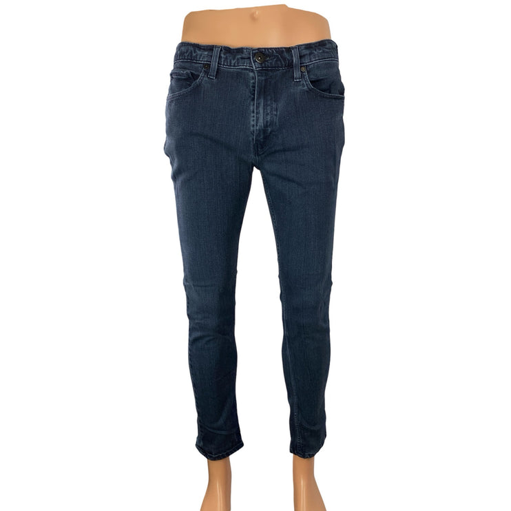 Paige Federal Men's Blue Dark Wash  High Rise Skinny Denim Jeans Pants Size 33