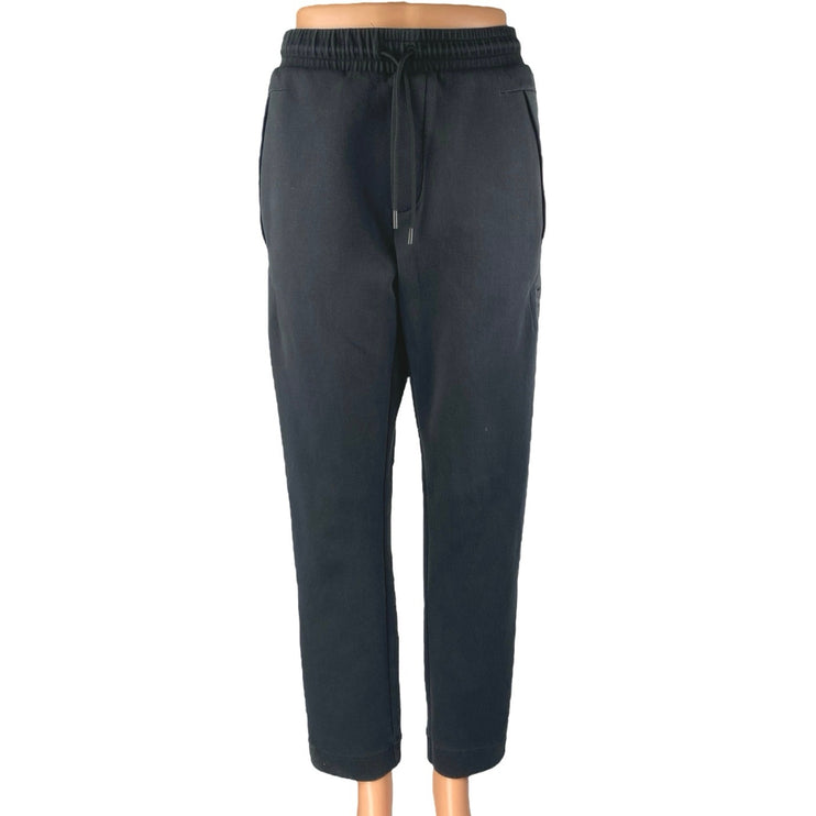 BOSS Hugo Boss Women's Black High Waisted Straight Drawstring Sweat Pants Size L