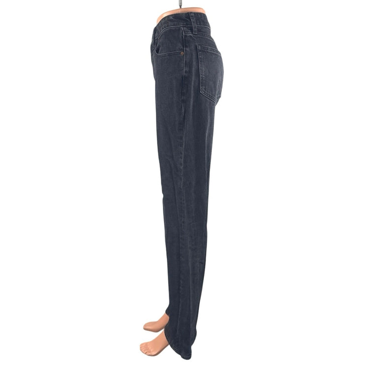 Abercrombie & Fitch The 90s Relaxed High Rise Curve Love Black Denim Jeans Sz 26