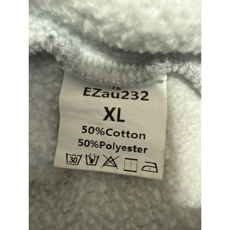 Automet Gray Fleece Long Sleeve Pockets Hooded Hoodie Sweatshirt Sweater Size XL