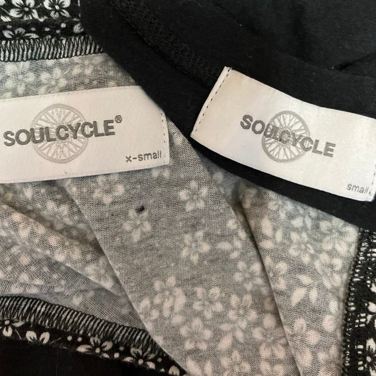 Soul Cycle Gray Black Workout Sports Muscle Shirt Tank 2 Piece Lot Size XS/S