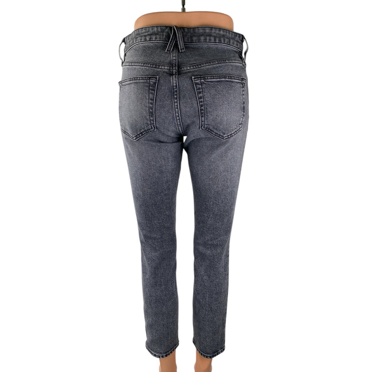 SLVRLAKE Women's Gray Mid Rise Skinny Ankle Jeggings Denim Jeans Pants Size 25