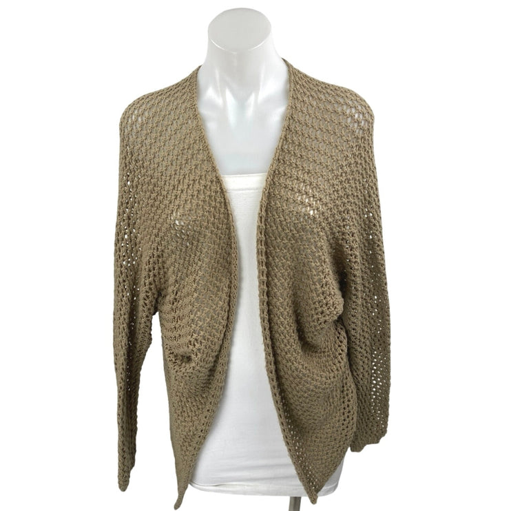 American Eagle Outfitters Dont Ask Why Tan Open Knit Crochet Cardigan Sweater OS