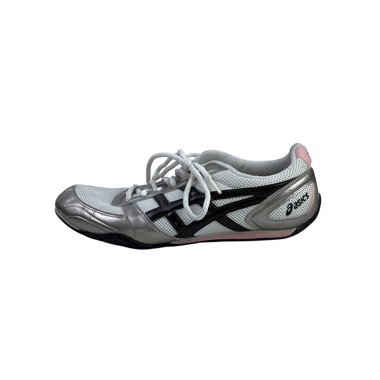 ASICS Sakura Diva HN879 Women Silver Pink Lace Up Sneaker Athletic Shoes Size 10