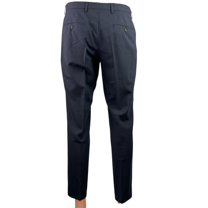 Boss Hugo Boss Men's Black Straight Leg Pleated Trousers Dress Pants Size 32