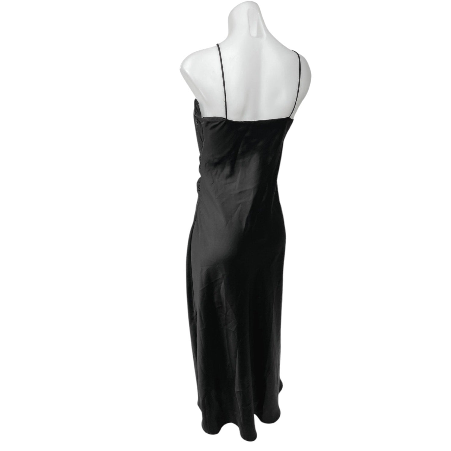 Zara Black Silk Satin Spaghetti Strap Cami Camisole Midi Tank Slip Dre – Brie Zara Black Silk Satin Spaghetti Strap Cami Camisole Midi Tank Slip Dre – Brie