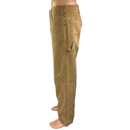 Dickies Men's Tan Mid Rise Chino Khaki Straight Leg Casual Pants Size 34x30