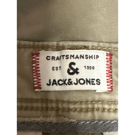 Jack & Jones Marco Beige High Rise Slim Tapered Straight Chino Khaki Pants Sz 31