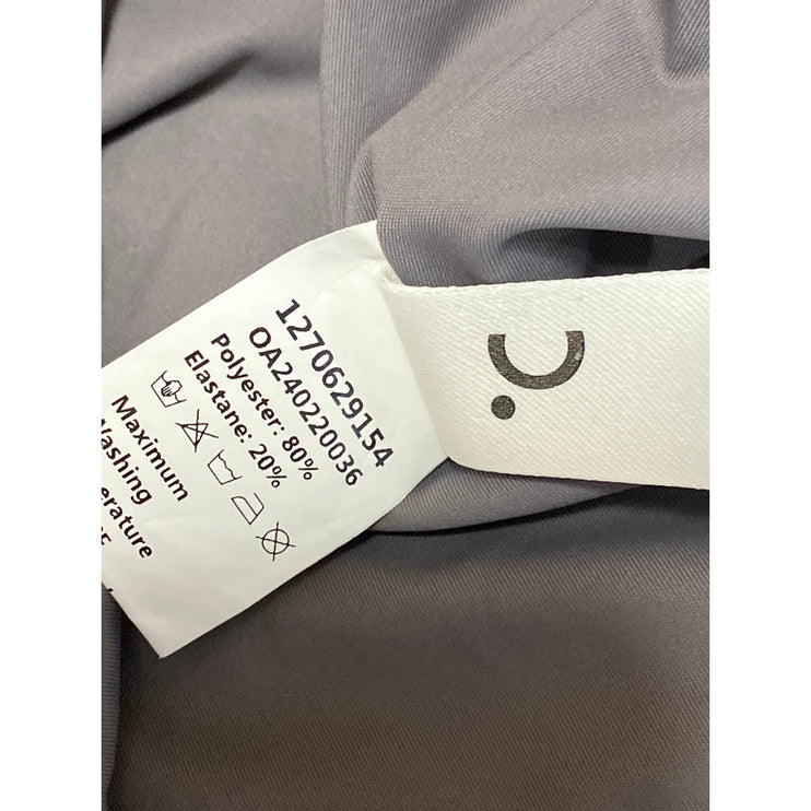 Commense Gray Ruched Sleeveless Asymmetrical Neck Cut Out Crop Cami Tank Top S
