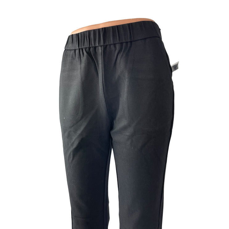 NEW Spring Women's Black High Rise Pull On Slit Flared Trousers Pants Size 28