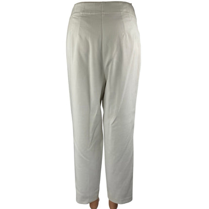 Ann Taylor Women's White High Waisted Straight Trousers Dress Pants Size 6