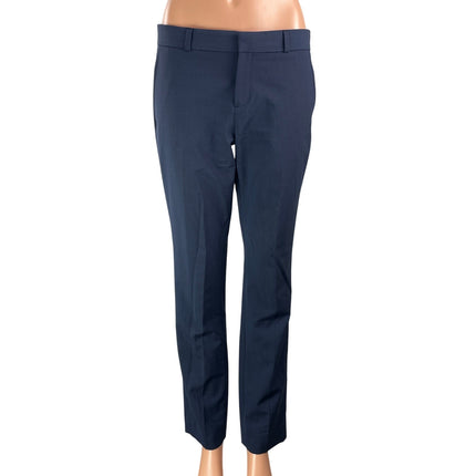 Banana Republic Ryan Women's Dark Blue Wool Slim Straight Trouser Dress Pants 2