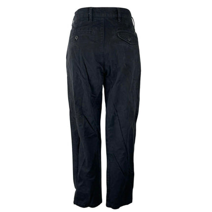 Dockers Recode Black High Rise Pleated Straight Wide Leg Denim Jeans Pants Sz 26