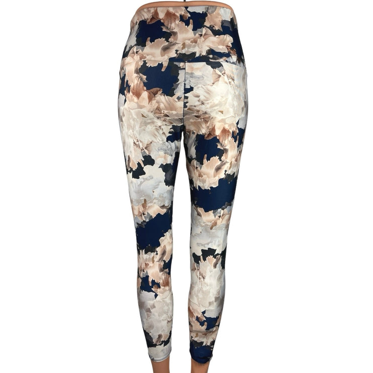 Onzie Multicolor Floral Pull On High Rise Skinny Workout Leggings Size S/M